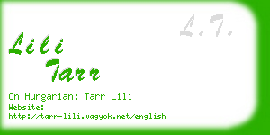 lili tarr business card